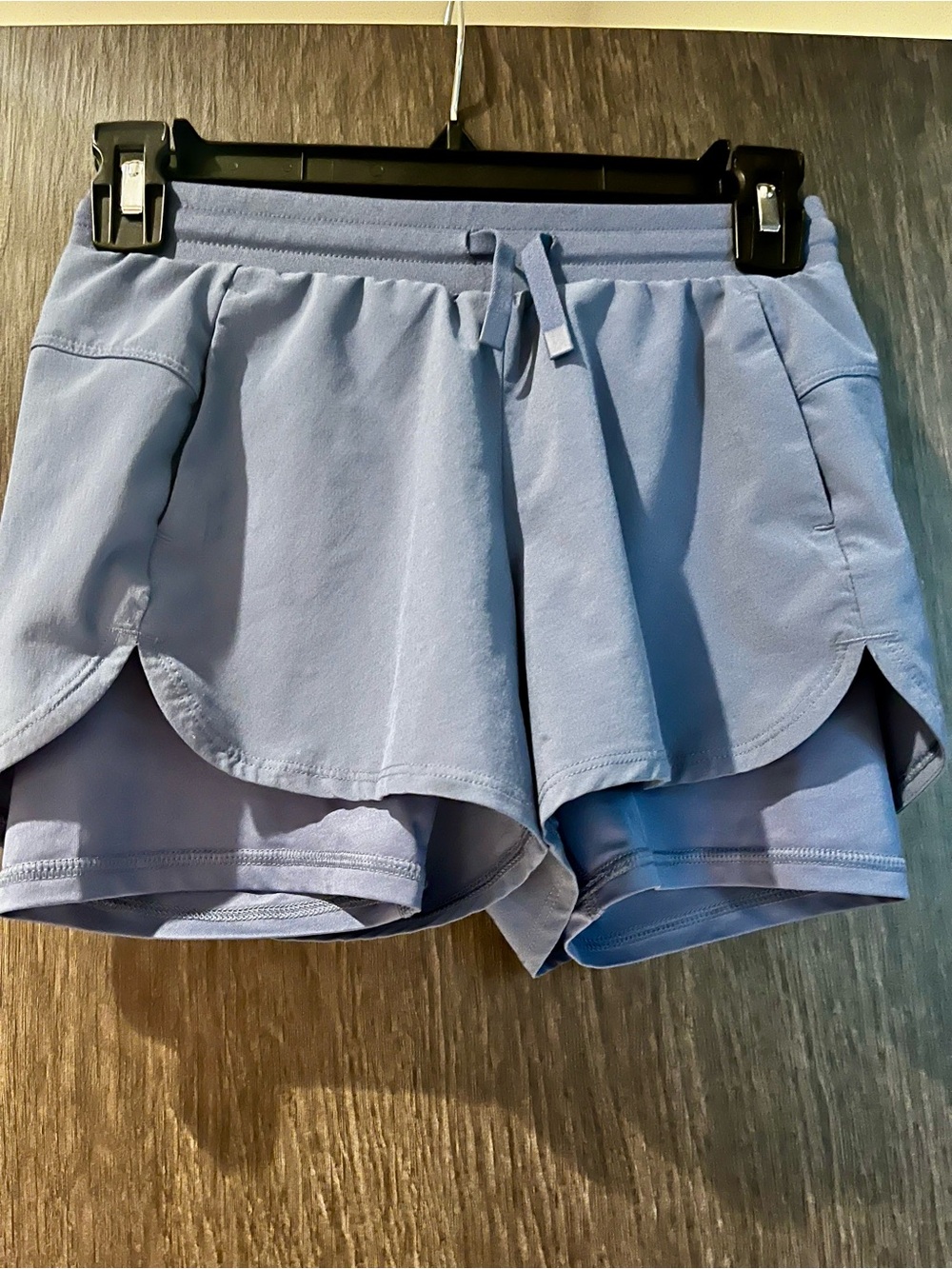 All in Motion Light Blue Girls Size 8 Athletic Layered Shorts w/ pockets